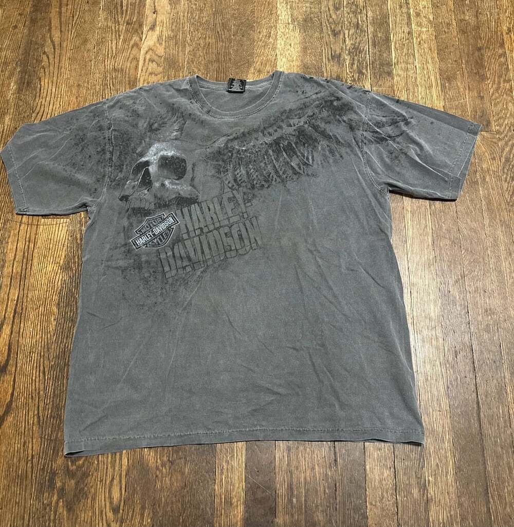 Harley-Davidson Hale's Mansfield Ohio Skull Wing Allover T-Shirt XL